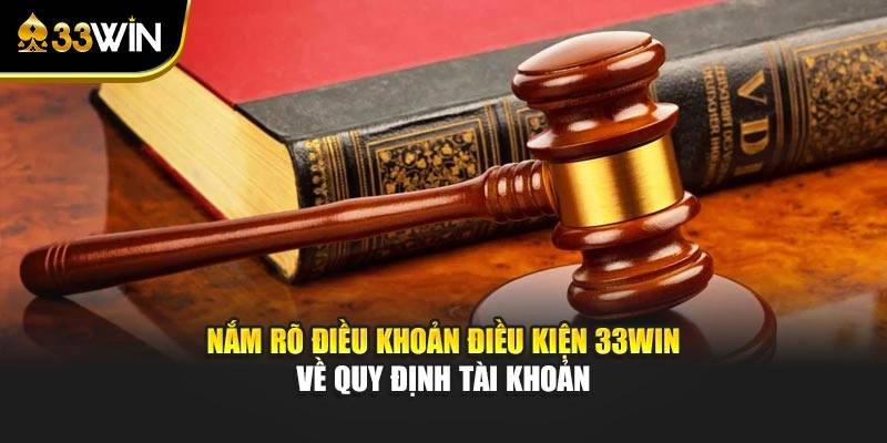 Điều Khoản Điều Kiện 1 Nắm rõ điều khoản điều kiện 33win về quy định account